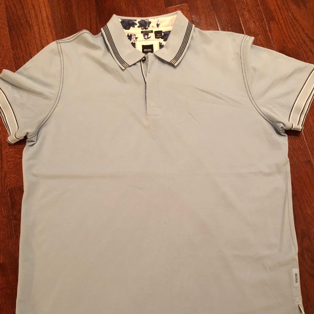 Men’s Hugo Boss Polo Shirt- blue floral